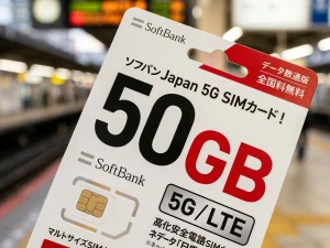 SOFTBANK Sim 50GB/month (sử dụng 1 năm)
